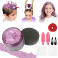 Temporary Hair Color Wax Kit, Stocking Stuffers for Teen Girls, Instant Hair Dye for DIY Hairstyles on Crazy Hair Day, Children's Day, Christmas (Pink)