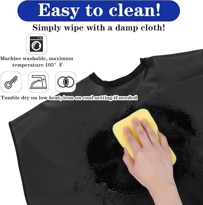 Makeup Cape Hair Dye Cape for Women, PU Waterproof Beauty Salon Short Smock, Professional Shampoo Capes for Hair Dye, Comb-out, Styling, Shampoo