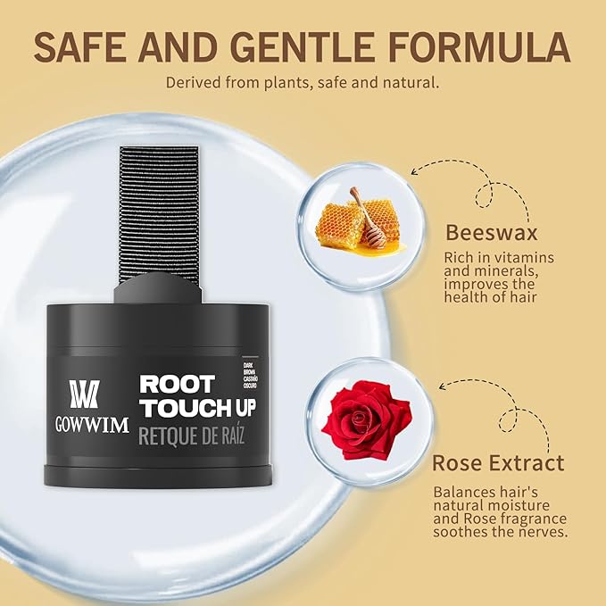 Hairline Powder (Black) Hair Color Shadow, Instantly Cover Gray Hair, Touch-Up for Thin Hair - 4g