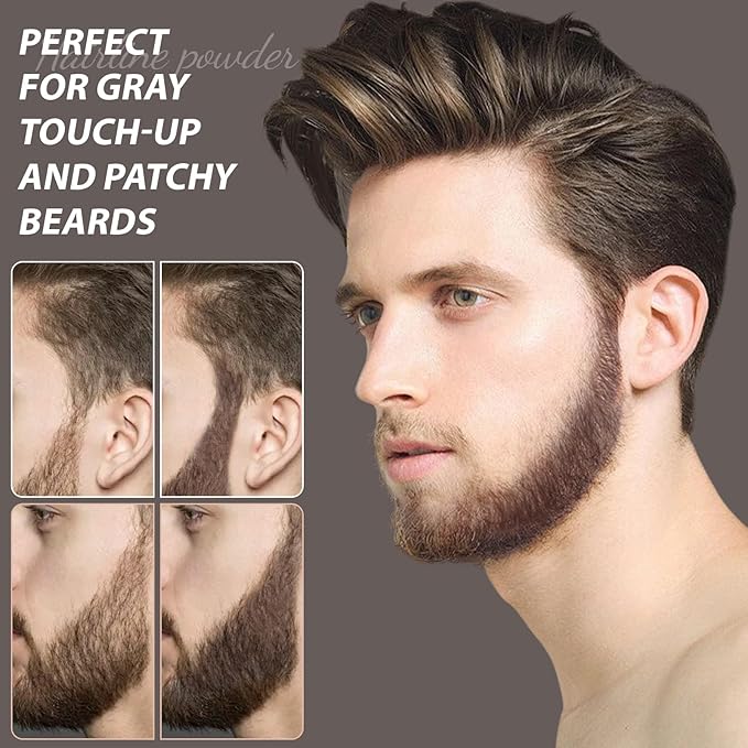 2 Pack Hairline Powder for Women and Men, Used to Root Touch Up Hair Color, Thinning and Gray Hair Coverage and Bald Spots Coverage, Dark Brown