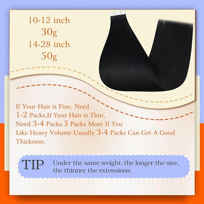 Full Shine Tape ins Human Hair Extensions Color 1 Jet Black Tape in Hair Extensions Invisible Straight Remy Skin Weft 22Inch Soft Silky Extension 100G 40Pcs for Women Natural Look