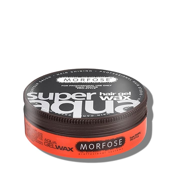 Morfose Super Aqua Hair Gel Wax with Strong Flexible 4 Hold, All Day Long, Hair Wax for Women and Men, Edge Wax, Gel Wax, Manage Flyaways, and Curls, Mango Scent, 5.92 Fl. Oz