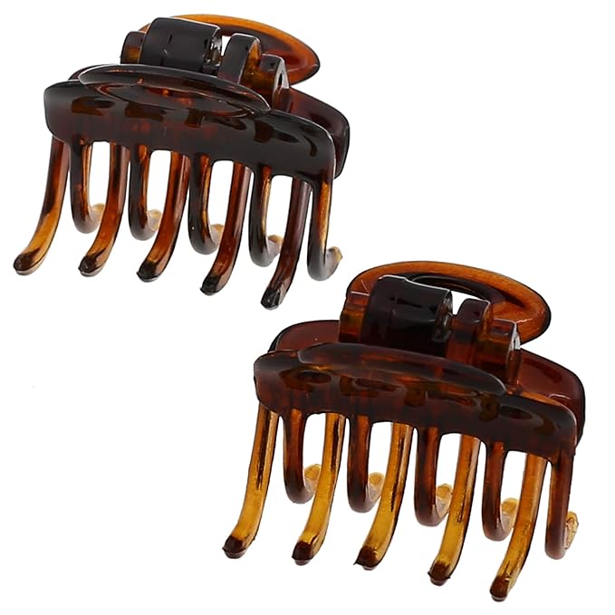 Camila Paris CP3/2 French Hair Clip for Women, Set of 2 Small 1 inch Girls Hair Claw Clips Jaw Fashion Durable and Styling Hair Accessories for Women, Strong Hold No Slip Grip, Made in France