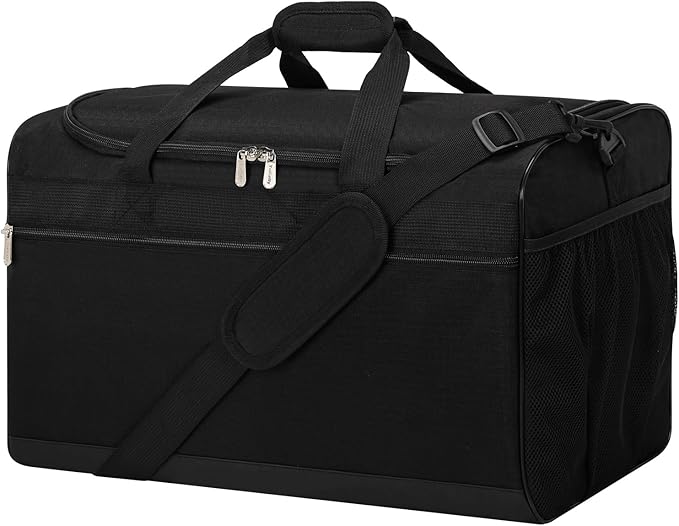 Gym Bag 20 inch Sport Duffle Bag for Men - 40L Weekender Duffel Bag for Travel - Black