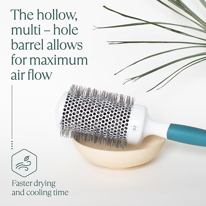 Professional Round Brush for Blow Drying - Large Ceramic Ion Thermal Barrel Brush for Sleek, Precise Heat Styling and Maximum Volume - Lightweight Hair Brush for Smooth, Manageable Hair (2 Inch) (Not Electrical)