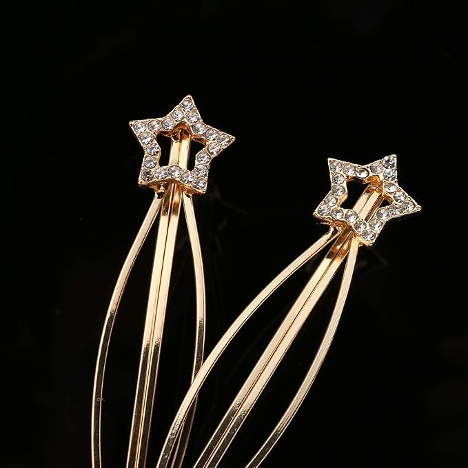 20 Pieces Elegant Hair Barrettes Bridal Golden Metal Hair Clip Artificial Pearl Hair Pins and Clear Rhinestone Bobby Pin for Weddings Hair Accessories