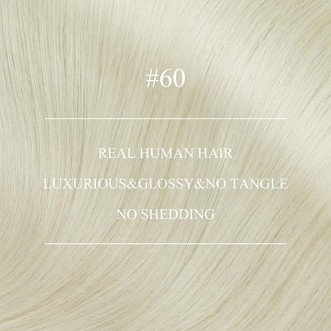 YoungSee 18inch Nano Ring Hair Extensions Human Hair Platinum Blonde Nano Beads Hair Extensions Human Hair Pre Bonded Nanoring Extension Blonde Nano-Tip Hair Extension 50grams 50strands for Wedding