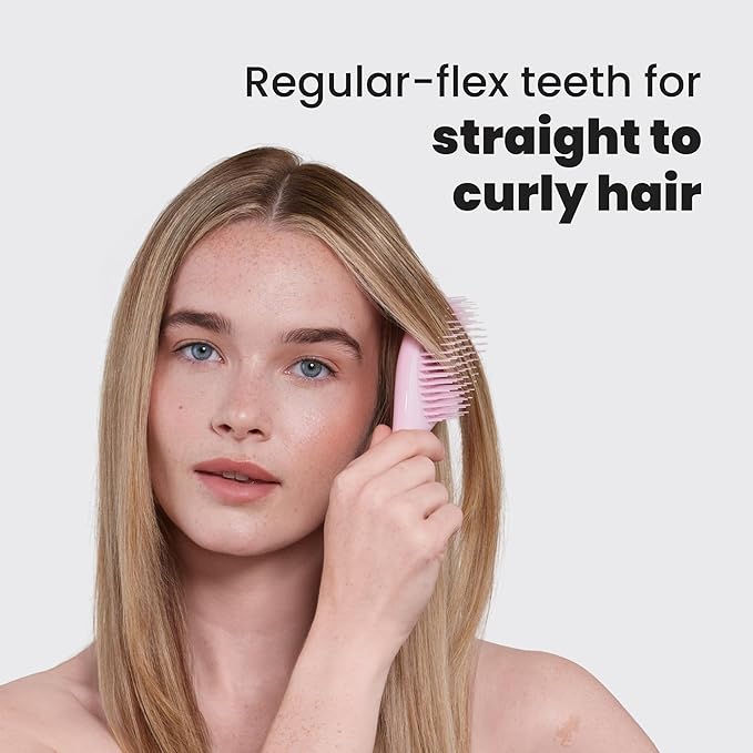 Tangle Teezer Ultimate Detangler Hairbrush, Eliminates Knots & Reduces Breakage, Mini Hair Brush for Travel, Small Hands & All Hair Types, Millennial Pink