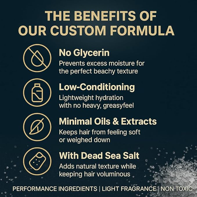 Grain Sea Salt Spray for Men | Texturizing and Volumizing Sea Salt Spray for Hair | Lightweight Volume Mist | Natural Texture | Flexible Hold | Unique Product Formula For all Hair Types | 6floz/177mL