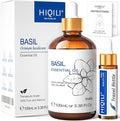 HIQILI Basil Essential Oil, 100% Pure & Natural, Diffuser in Bedroom, Yoga, Mediation for Calming Relaxation Mood, Hair Growth, Body Massage, DIY Sweet Herbal Scented Soap Gifts- 100ML