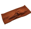 Soft Stretchy Headband, 3-in-1 Versatile Twist Style, One-Piece (Rust (Soft Ribbed Material), Adult)