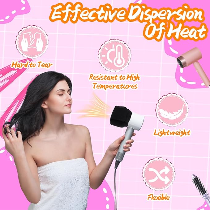 2 Pcs Sock Diffuser for Hair Dryer, 5.12 x 3.15" Universal Heat-Resistant Sponge Attachment for Curly Hair, Lightweight & Reusable Travel-Friendly Blow Dryer Diffuser Cap for Frizz Control (Black)