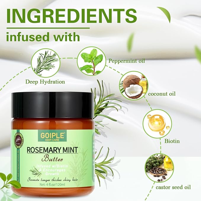 No-Water Braid Shampoo for Locs, Twists, Weaves - Rinse-Free Dreadlock Shampoo for Build-Up, Odor, Itch- Rosemary Mint Butter Braid Balm Scalp Sleeping Balm for Dry Scalp Strengthens Hair Roots&Bonnet