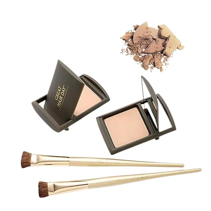 Joan Rivers Great Hair Day Root Touch Up Powder Duo - Fill-in Powder for Thicker, Fuller Looking Hair (Light Blonde)