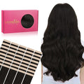 WENNALIFE Tape in Hair Extensions, 40pcs 100g 16 Inch Dark Brown Human Hair, Straight Invisible Reusable Real Extensions