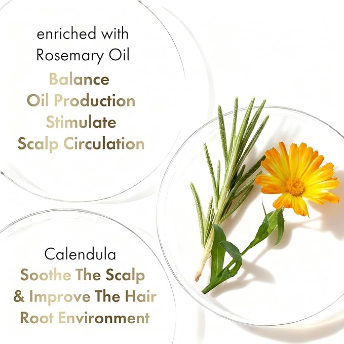 ALFHEIM Rosemary+ Purifying Hair Mask – Deep Hydrating & Balancing Treatment for Oily & Fine Hair with Rosemary, Peppermint & Jojoba Oils – Strengthens, Smooths & Refreshes – Sulfate Free – 8.45 oz