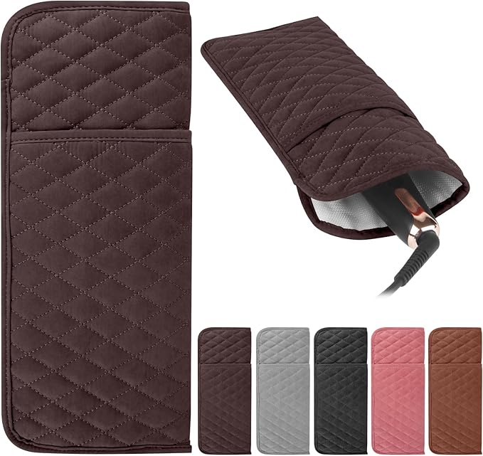 Heat Resistant Hair Tools Organizer Bag Portable Travel Storage Cover Pouch for Hair Straighteners, Curling Irons, Flat Irons and Hot Styling Tools(13.8" x 5.5")