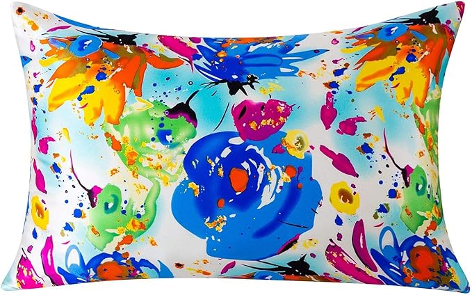SLPBABY Silk Pillowcase for Hair and Skin with Hidden Zipper Print (King, Pattern3)