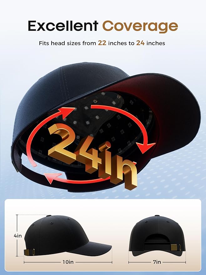 Hair Growth Device, Advanced Laser Hair Growth Cap, Red Light Therapy for Hair Growth, Red Light Cap for Both Men and Women, 122 Lasers & LEDs