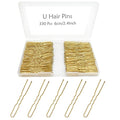 330 Count U Shaped Hair Pins Blonde, YINGFENG 2.4inch Gold Bun Pins Bun Hair Pins for Women Girls with Storage Box, Hair Accessories for All Hair Types