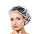 Years calm 50PS Disposable Shower Caps, Plastic Clear Shower Caps, lengthening and thickening Hair Caps for Hair dyeing assistance, Hotel and Hair Salon, Home Use, Portable Travel (Size 20.5"/52cm）