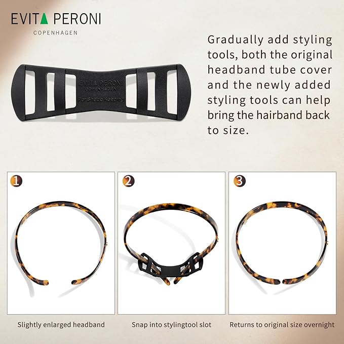 EVITA PERONI Hair Bands - Comfortable Thin Eyewear Headbands, No Pressure or Headache, Non-Slip Design for Women's Fashion - Mixed Black