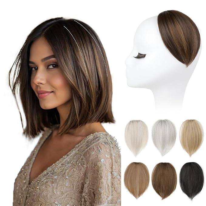 REECHO Clip in Hair Volumizer, 2PCS 6 inch Short Thick Clip in Hairpieces Adding Extra Volume Hair Extensions for Women (Milk Chocolate Brown)