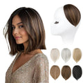 REECHO Clip in Hair Volumizer, 2PCS 6 inch Short Thick Clip in Hairpieces Adding Extra Volume Hair Extensions for Women (Milk Chocolate Brown)