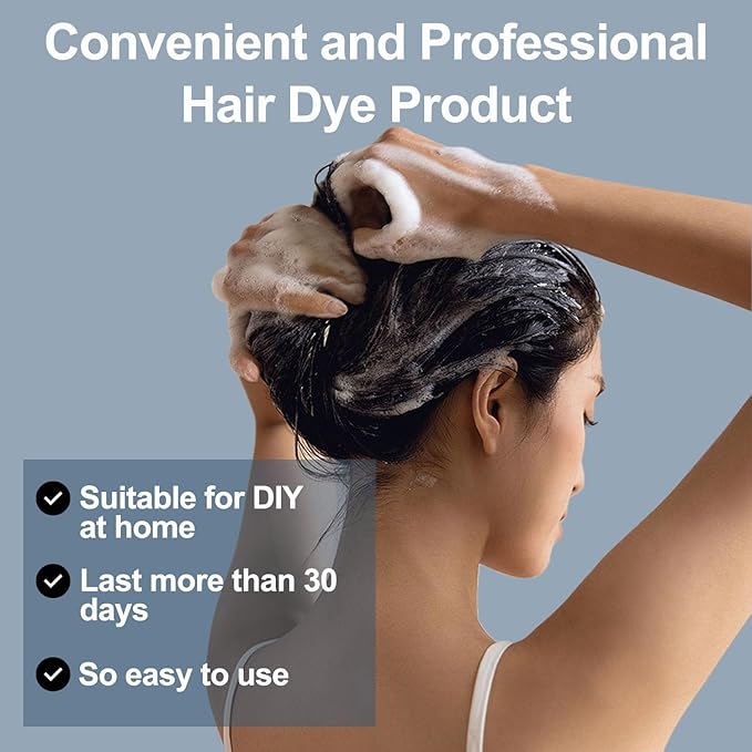 Hair Dye, Hair Dye Shampoo for Women & Men, Color Shampoo Hair Dye 16.9 Fl Oz, Safe and Natural Champu Para Canas (Blonde Brown)
