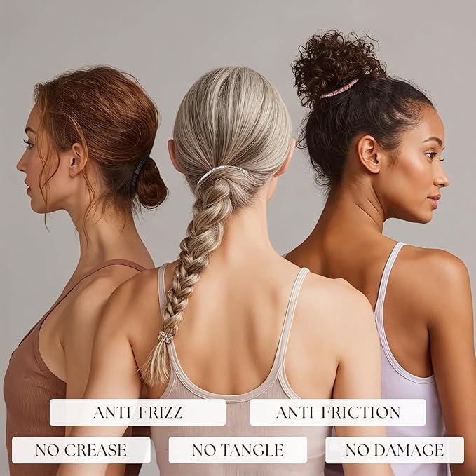 5 Pack Mulberry Silk Scrunchies for Women–22 Momme 6A Grade Hair Ties, Anti-Frizz & Anti-Breakage, Gentle & Safe for All Hair Types, Daily Styling&Overnight Care
