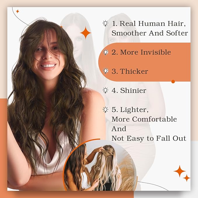 Full Shine Tape in Hair Extensions Color 4 Medium Brown Tape in Extensions Real Human Hair 20Pcs Extension 50G Seamless Invisible Skin Weft Adhesive Tapes ins Human Extension Natural Straight 14Inch
