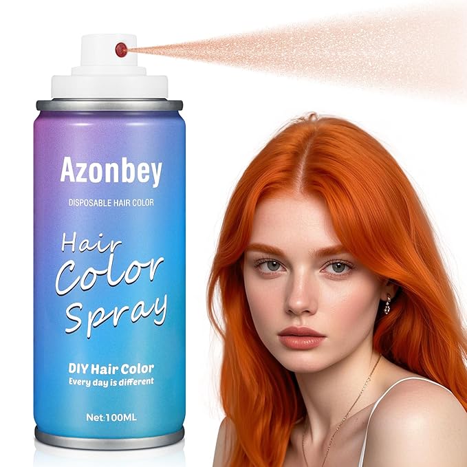 Halloween Hair Spray,Temporary Hair Color Spray for Women Kids Men,Washable Hairspray,Colored Hair Spray,Color Hairspray for Halloween,Party,Cosplay,Christmas Day (06#Orange)