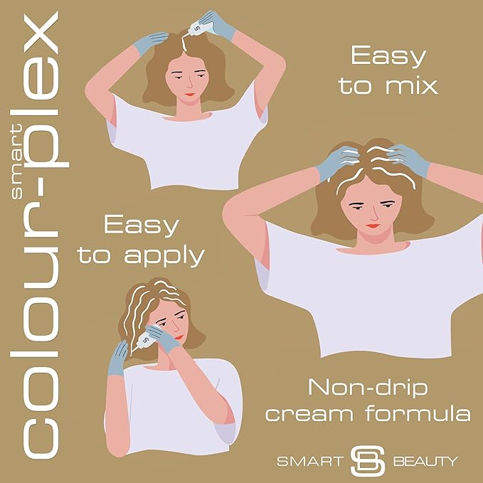 Creamy Blonde Hair Dye with added Plex Hair Care Conditioner, Permanent Hair Color with Natural Creamy Toner for Blond Hair, Vegan Hair Dye, Cruelty-Free - Smart Beauty Hair Color