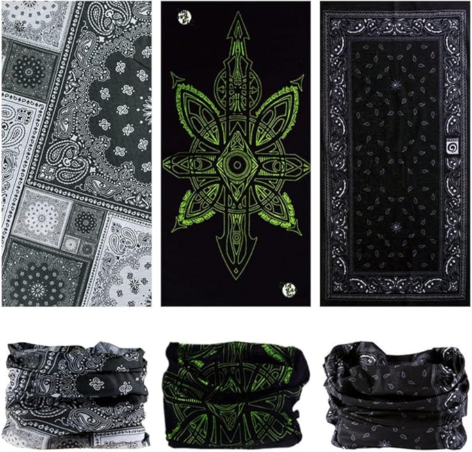 Neck Gaiter Headband Headwear Head Wrap Face Mask Magic Scarf Bandana for Men and Women