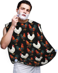 Professional Beard Bib, Non-Stick Hair Catcher Apron Waterproof, Shaving Grooming Essential for Men Dad, Chicken Hens Rooster Shave Bib
