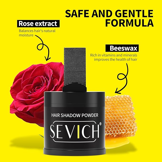 Sevich Hairline Powder 10g Large Capacity,Instantly Conceals Hair Loss,Root Touch up Powder,Hair Shadow Toppers for Women & Men Thinning Gray Hair,48H Makeup Lasting,1 Box = 2.5 Boxes,Black