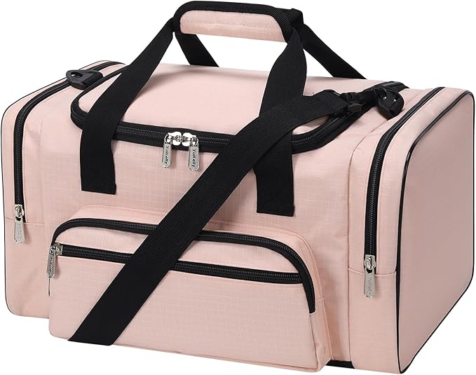 Small Gym Duffle Bag - 17 inch Carry On Weekender Bag for Travel Sport (17x10x9 in) - Pink