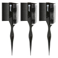 Professional 3 Pieces Hair Dye Brush Comb Set – Dual-Sided Hair Coloring Applicator for Salon Stylists – Tint Brush & Comb for Balayage, Highlights, and Root Touch-Up (Black)