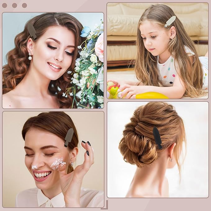 12 Pcs No Bend No Crease Hair Clips, Hair Clips Barrettes for Styling for Women Girls Makeup Accessories, Classic