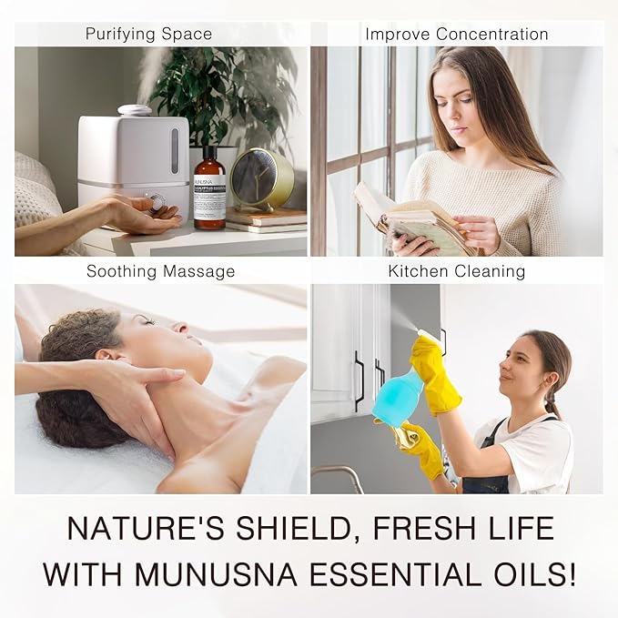 Eucalyptus Essential Oil, Premium Grade Pure Eucalyptus Oils 100ML, 100% Natural Aromatherapy Essential Oil for Shower, Hair, Skin, Diffuser, Massage, Candle, Soap, Bath Bombs Making