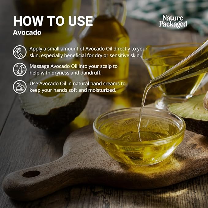 Avocado Oil - Direct from EIR Oils Farm in Spain - 100% Pure Carrier Oil for Hair, Face, and Skin - Hand-Picked, Cold-Pressed Carrier Oil - (8oz)