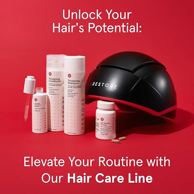 iRestore Essential - Laser Red Light Therapy for Hair Growth - FDA Cleared Hair Loss, Hair Thinning & Alopecia Treatment for Men & Women - Laser Cap for Hair Regrowth Stimulate Denser Fuller Hair