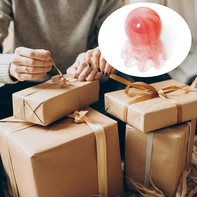 2 Pack Octopus Head Massager Comb Stress Relief Point Massage Comb Head Massage Tools Pink Acupressure Massager Scalp Massagers for Headaches Manual Acupressure Tool
