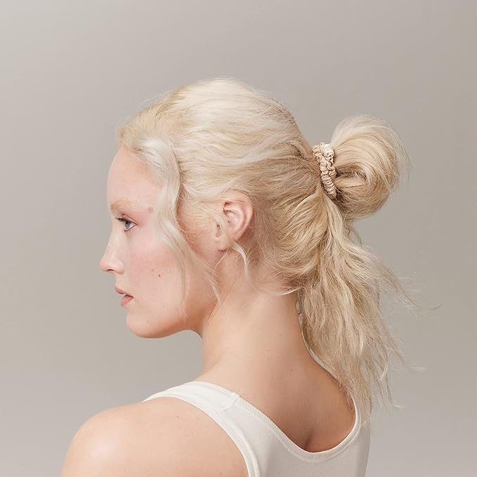SLIP Amazon Exclusive Skinny Scrunchies: Anti-Crease, Anti-Breakage Slipsilk™ Design Protects Delicate Hair | Includes 3 Pure Silk Scrunchies, Violet