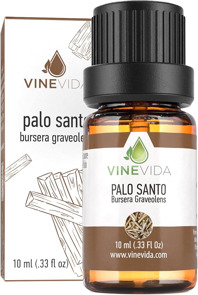VINEVIDA Palo Santo Essential Oil - Undiluted, 10 mL - DIY Candle Scents, Safe for Skin