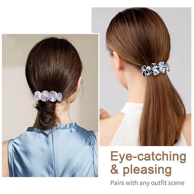 Hair Barrettes For Women - 3Pcs Large Barrettes for Thick Hair French Design with Beautiful Lines Elegant and Stylish - Perfect Hair Accessories for Thick Hair