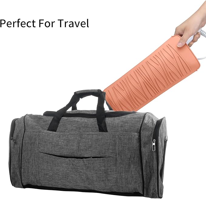Silicone Heat Resistant Travel Pouch for Straighteners, Crimping Irons, Curling Wands, Flat Irons, and Hair Styling Tools