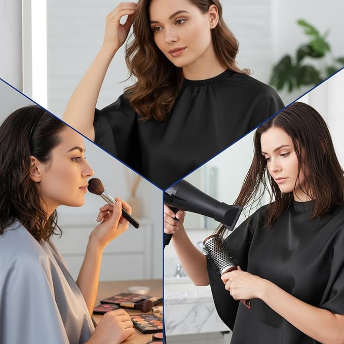 Short Makeup Cape Waterproof Salon Beauty Artist Capes Professional Comb-out Haircutting Shampoo Cape for Women Men Styling Hair Dye