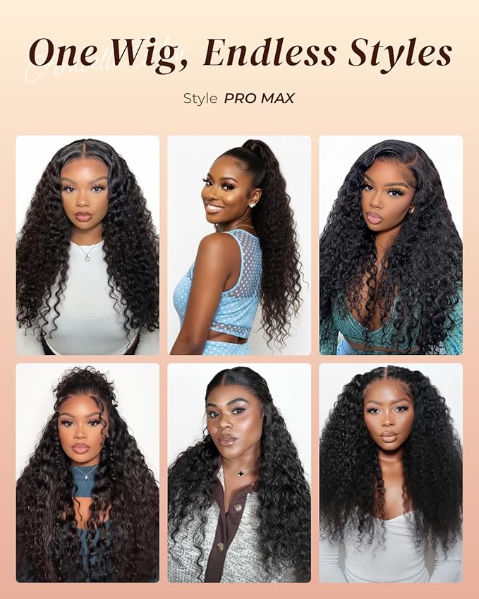 Arabella 13x6 Lace Front Wigs Human Hair 210% Density Glueless Wigs Human Hair 100% Curly Wave Human Hair Wigs 12A Pre Plucked Pre-Bleached Pre-Cut Glueless Wig (30inch,13x6 deep curly wig)
