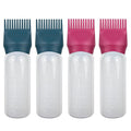 ELANE 4 Pack Root Comb Applicator Bottle, Hair Oiling Applicator for Hair Dye, Shampoos, Salons (Red+Green)